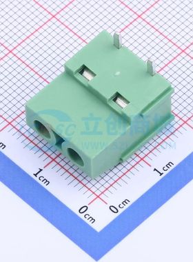 DB129R-7.5-2P-GN-S螺钉式接线端子7.5mm 1x2P弯插绿色