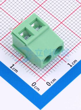 ZX-DG28L-5.08-2P螺钉式接线端子5.08mm 1x2P直插绿色