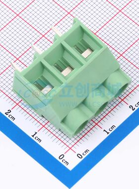 TY636-7.62-03P-14-00AH螺钉式接线端子7.62mm 1x3P直插绿色