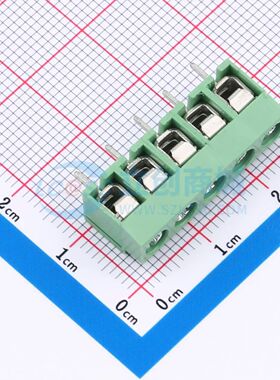BX-DG26V-5.0-5P5螺钉式接线端子5mm 1x5P直插绿色