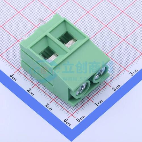 KF136T-10.16-2P螺钉式接线端子10.16mm 1x2P直插绿色