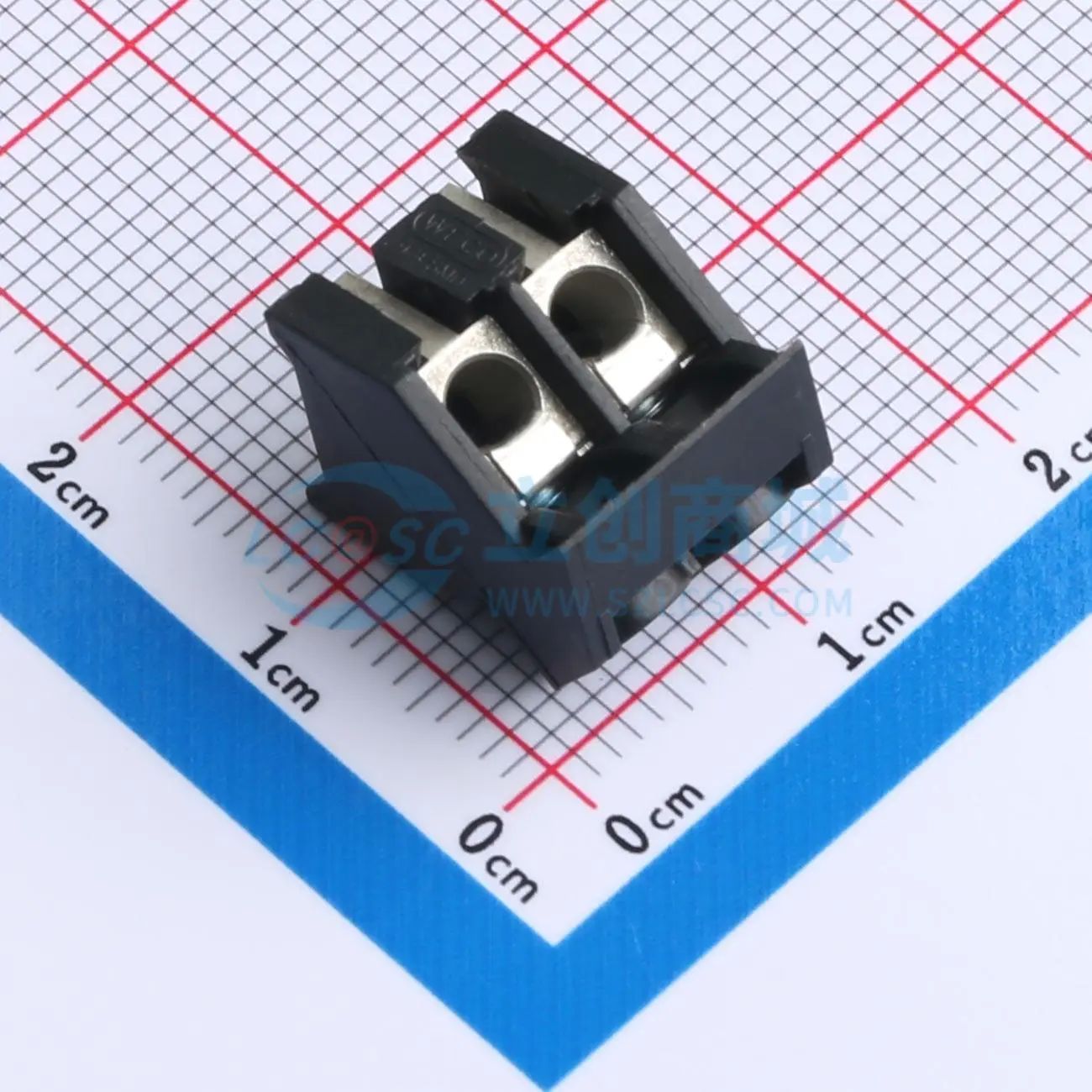 974-D-SMD-DS/02螺钉式接线端子5mm 1x2P卧贴黑色
