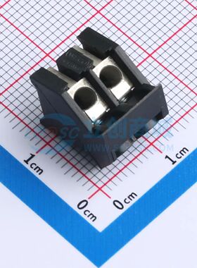 974-D-SMD-DS/02螺钉式接线端子5mm 1x2P卧贴黑色