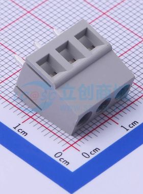 DB128V-5.0-3P-GY-S螺钉式接线端子5mm 1x3P直插灰色