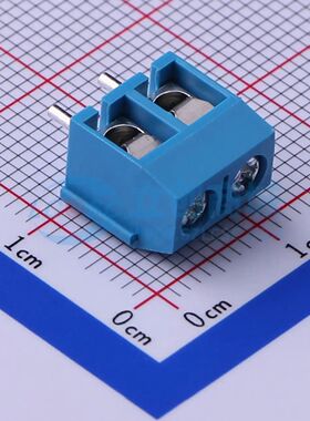 KF301-5.0-2P螺钉式接线端子5mm 1x2P直插蓝色