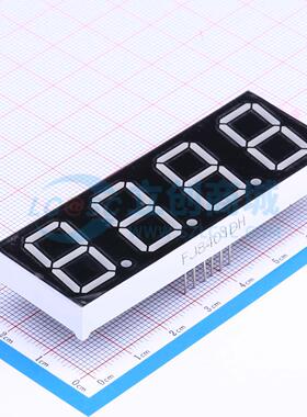 4位0.8英寸红色数码管 共阳极LED数码管FJ8401DH可开票