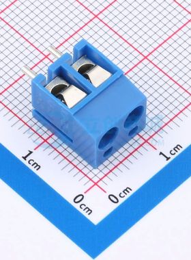 DGL500-2P00V-GD361螺钉式接线端子5mm 1x2P直插蓝色