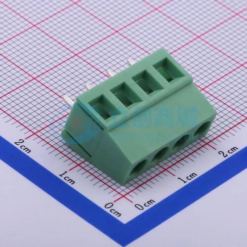 DB128V-5.0-4P-GN-S螺钉式接线端子5mm 1x4P直插绿色