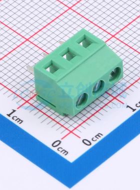 MX128L-3.81-03P-GN01-Cu-Y-A螺钉式接线端子3.81mm 1x3P直插绿色