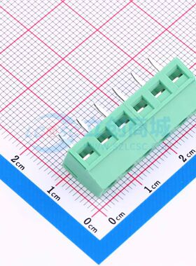 WJ127-5.0-6P螺钉式接线端子5mm 1x6P直插绿色