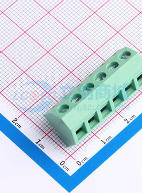 MX127S-5.08-06P-GN01-Cu-Y-A螺钉式接线端子5.08mm 1x6P直插绿色