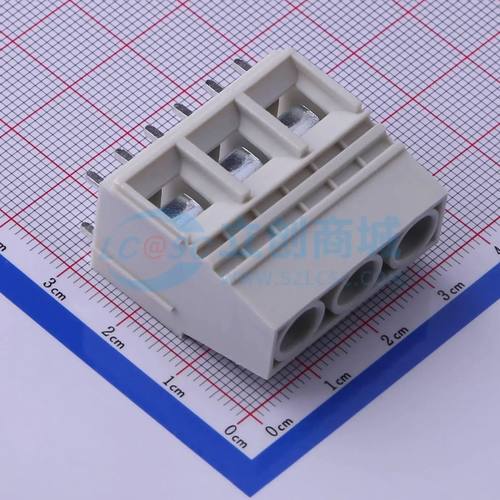 KFB-1016-10.16-3P螺钉式接线端子10.16mm 1x3P直插灰色