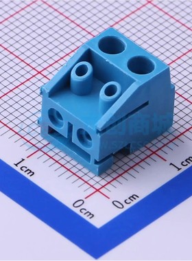KF332K-5.0-2P螺钉式接线端子5mm 1x2P蓝色