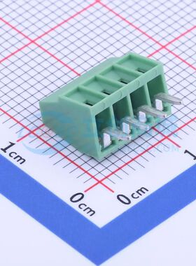 DB125-2.54-4P-GN-S螺钉式接线端子2.54mm 1x4P直插绿色