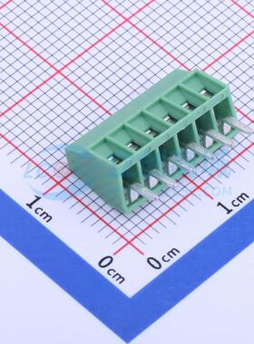 DB125-2.54-6P-GN-S螺钉式接线端子2.54mm 1x6P直插绿色
