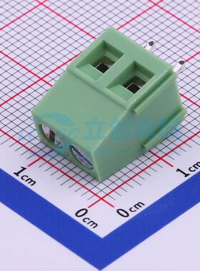 XY128V-A-5.08-2P螺钉式接线端子5.08mm 1x2P直插绿色