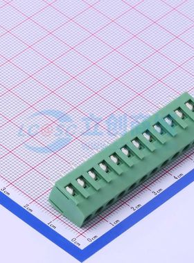 DB128L-5.08-12P-GN-S螺钉式接线端子5.08mm 1x12P直插绿色