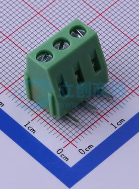 KF128R-5.08-3P螺钉式接线端子5.08mm 1x3P弯插绿色