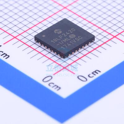全新PIC18LF2420-I/ML 单片机(MCU/MPU/SOC) PIC 40MHz 闪存：8K@