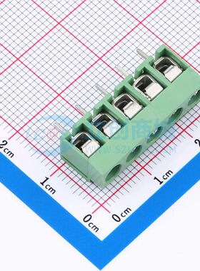 ZX-DG26V-5.0-5P5螺钉式接线端子5mm 1x5P直插绿色