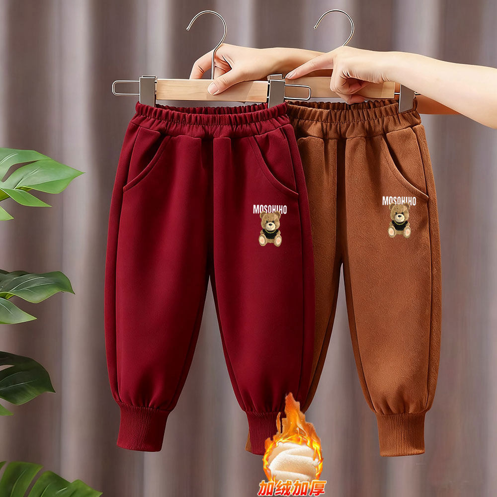童装裤子加绒春秋款新款儿童运动裤中大男童女孩冬季休闲束脚卫裤