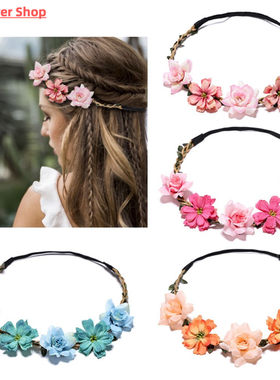 1pcs Women Charm Flower Tiara Wedding Floral Headband Hair A