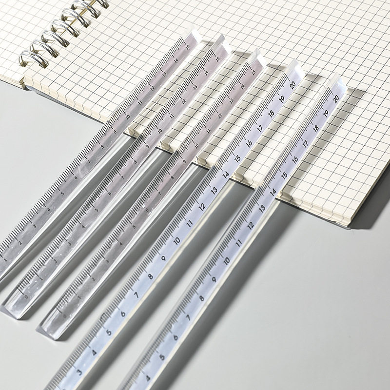 1PC TRANSPARENT TRIANGLE RULER STATIONERY SCHOOL SUPP