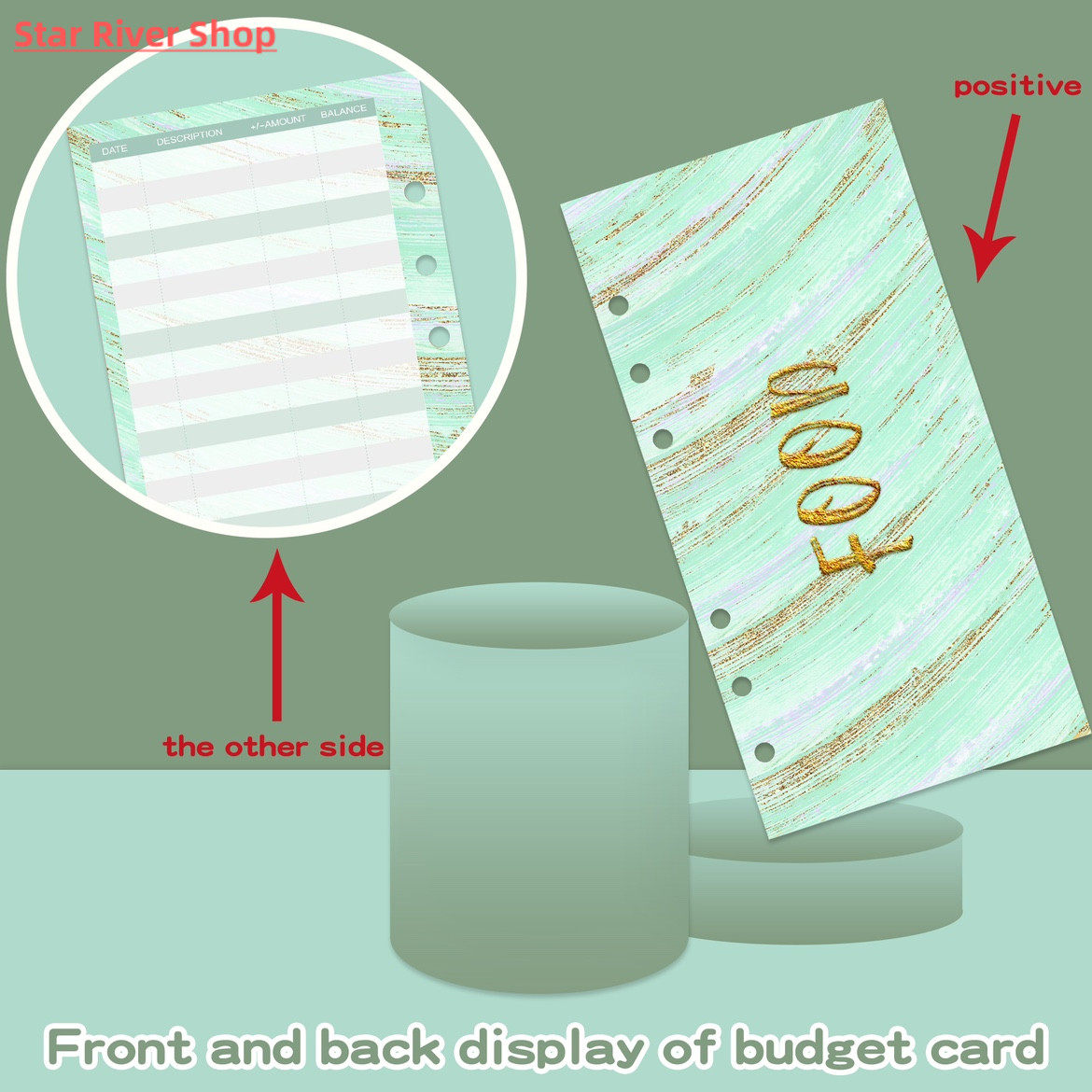 A6 PU BUDGET THIS CASH ENVELOPE STORAGE BAG BINDER PLAN BOOK