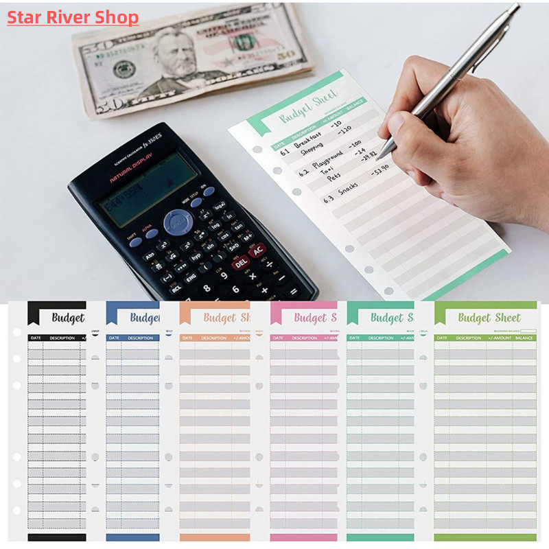 비용 추적기 예산 시트 돈 정리함 12개 세트