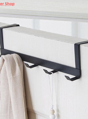 5 Hooks Over-The-Door Hook Holder Metal Hanging Rack perfora