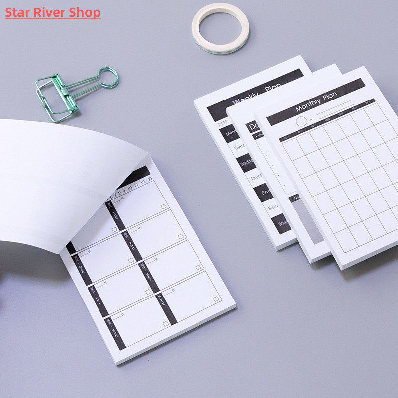 창의적인 학습 및 작업 계획 크래프트 종이 메모 패드 KAWAII S 1팩