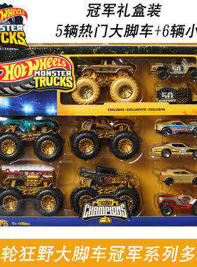 风火轮狂野大脚车冠军系列儿童汽车男孩玩具越野攀爬玩具车JDW07