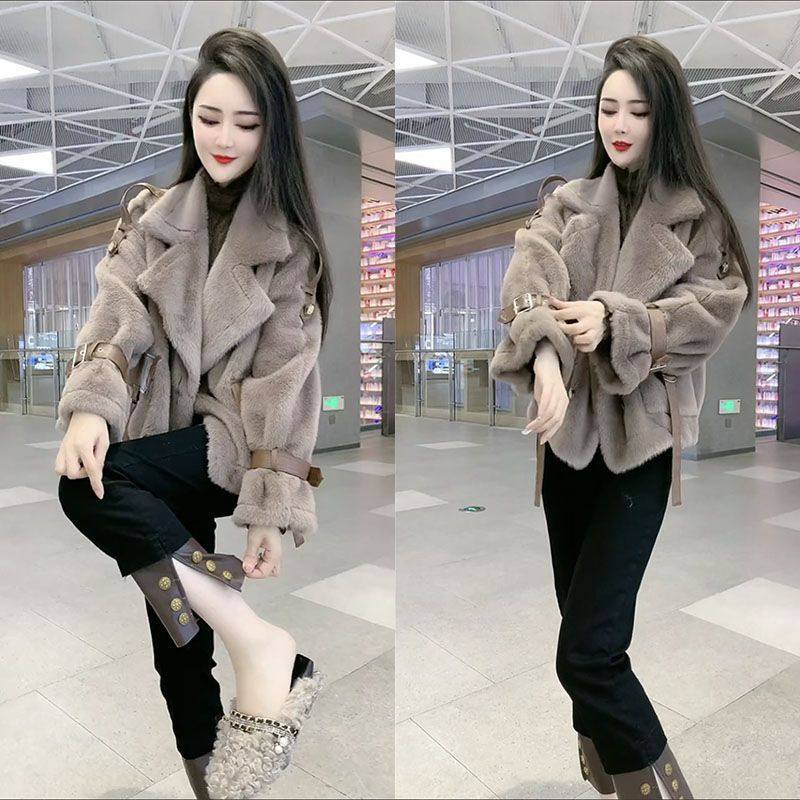 欧货爆款仿皮草水貂绒外套