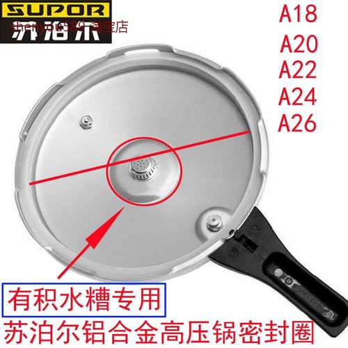 适用原装苏泊尔铝合金高压锅密封圈A18/20/22/24/26/28CM压力锅皮