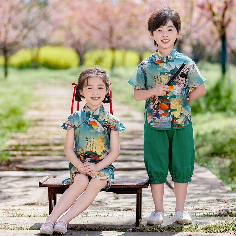 幼儿园园服六一表演服男女童套装