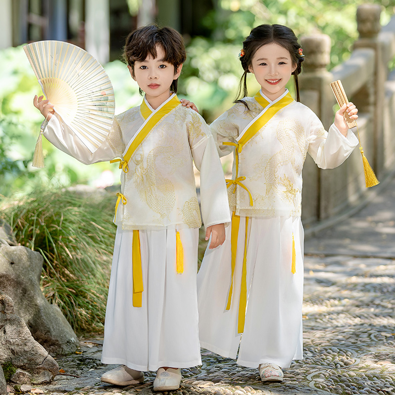 汉服男童新中式儿童夏季唐装套装