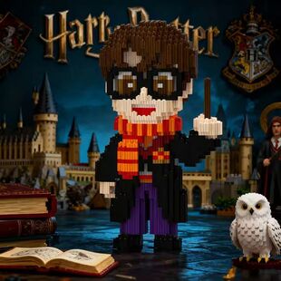 【启喜潮玩】哈利波特像素积木人仔手工拼装成人版创意摆件玩具