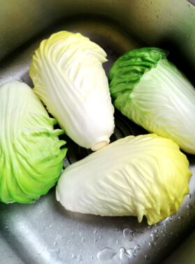仿真假水果蔬菜大白菜娃娃菜装饰模型摆放道具儿童过家家早教玩具