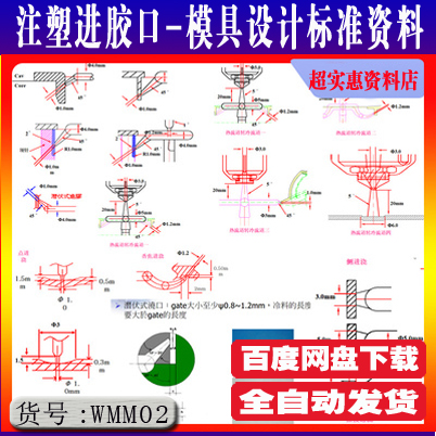进浇胶口标准 注塑产品模具设计工艺参考教程资料