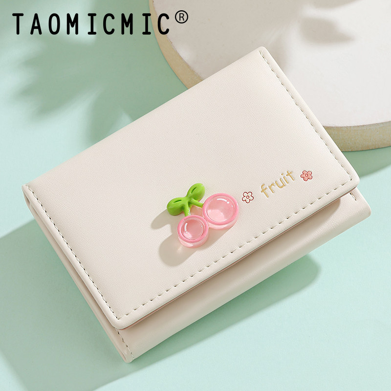 小清新钱包女短款卡包一体可爱水果零钱包超轻薄2025新款学生钱夹,箱包皮具/热销女包/男包,钱包,淘宝优惠券,粉丝福利购,淘宝优惠卷