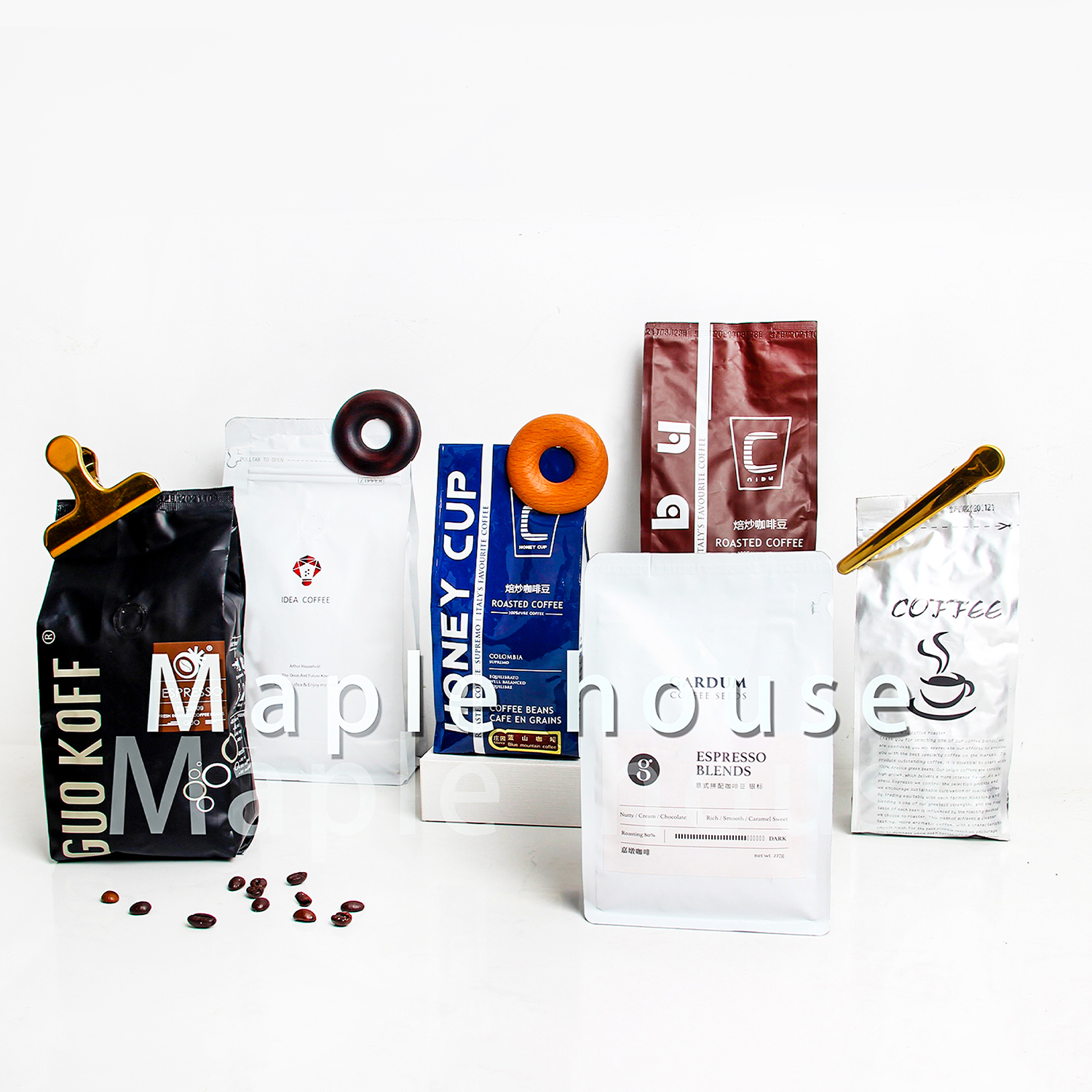 法式咖啡豆装饰品样板间摆件