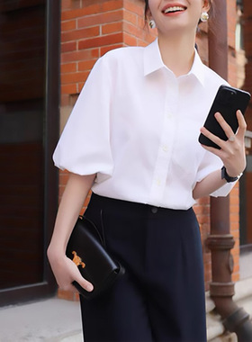 清仓处理TAI爱了 设计感泡泡袖衬衫女 高JI感衬衣小衫上衣