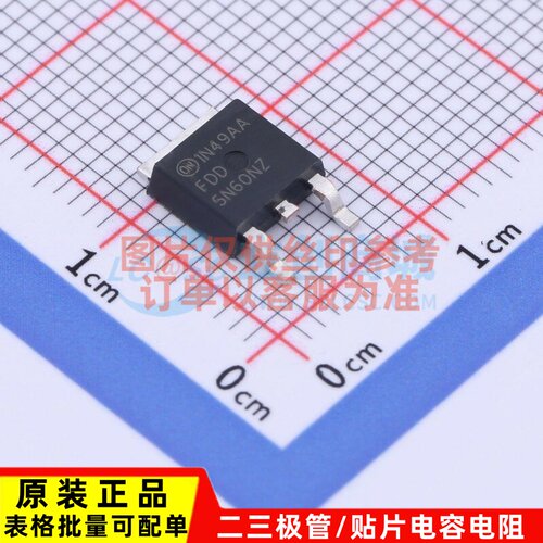 场效应管(MOSFET) FDD5N60NZTM TO-252AA onsemi(安森美) 元器件