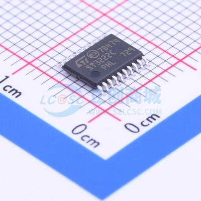 RS232芯片 ST3222CTR TSSOP-20 ST(意法半导体) 电子元器件配单