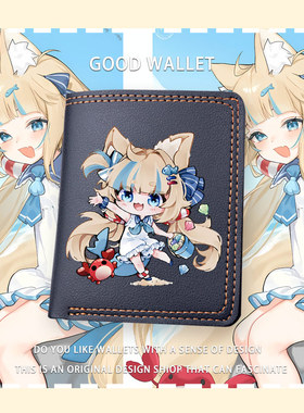 鲨鱼子Sameko Saba虚拟主播Vtuber二次元可爱零钱包短款钱包tt