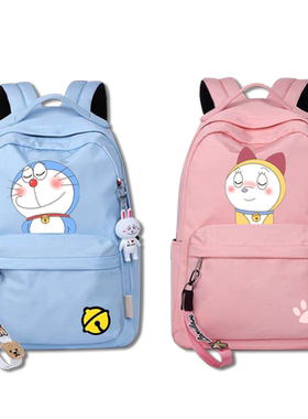 蓝胖子叮当猫校园大容量双肩背包