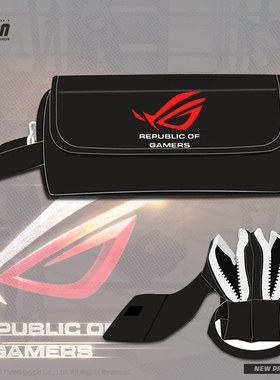 玩家国度ROG败家之眼logo学生黑色大容量笔袋男女时尚手拿包tt