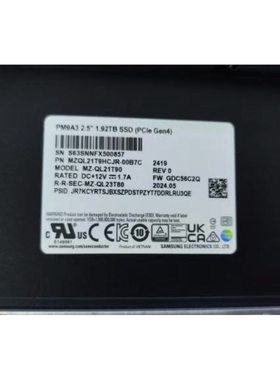 三星pm9a3 1.92t  u.2 nvme固态硬盘 全新
