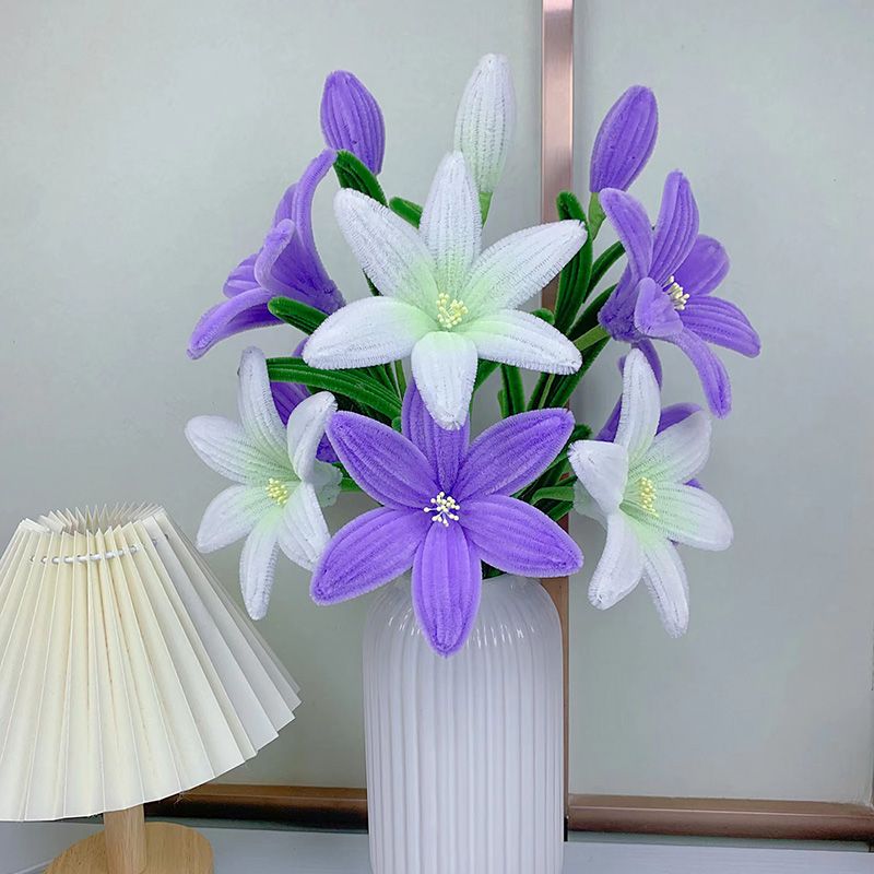 扭扭棒百合花束手工diy材料包