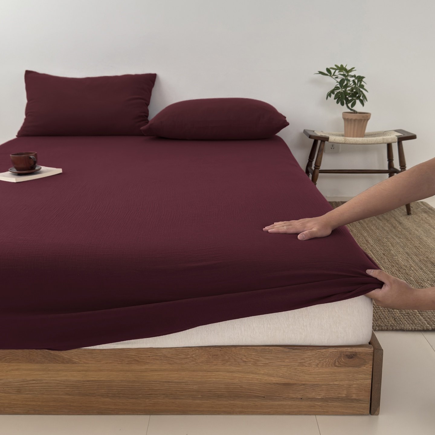 全棉软糯皱皱纱纯棉床笠高档床垫防滑床罩可拆洗防尘隔脏套,床上用品,床笠,淘宝优惠券,粉丝福利购,淘宝优惠卷